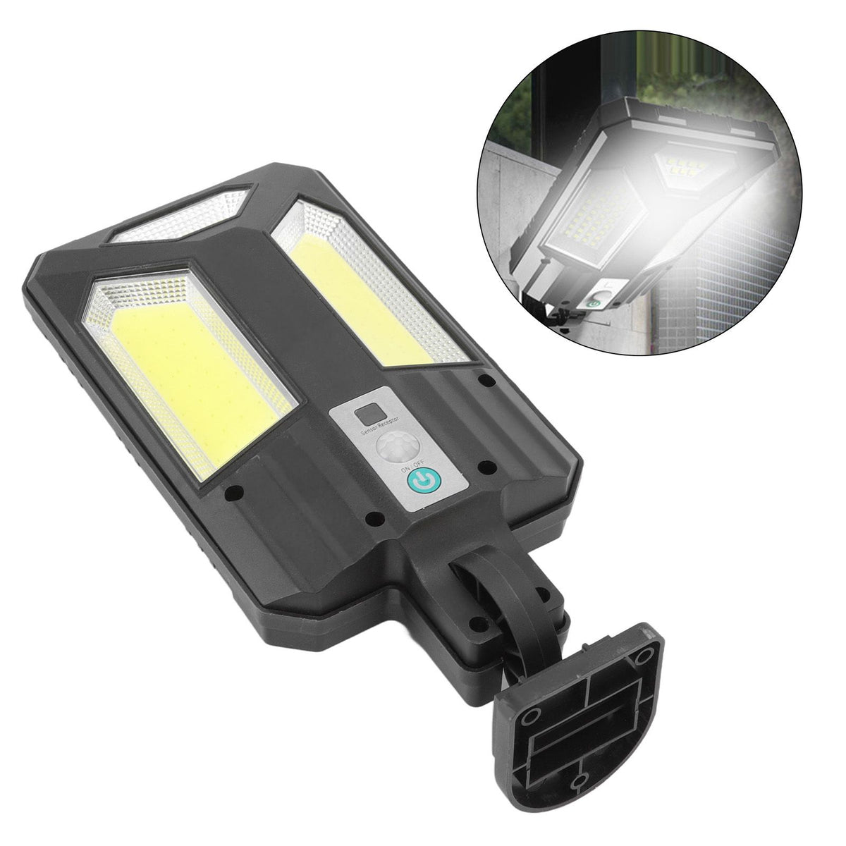 Solar Sensor Wall Light 3COB Energy Saving High Brightness Waterproof Solar Street Light for Outdoor