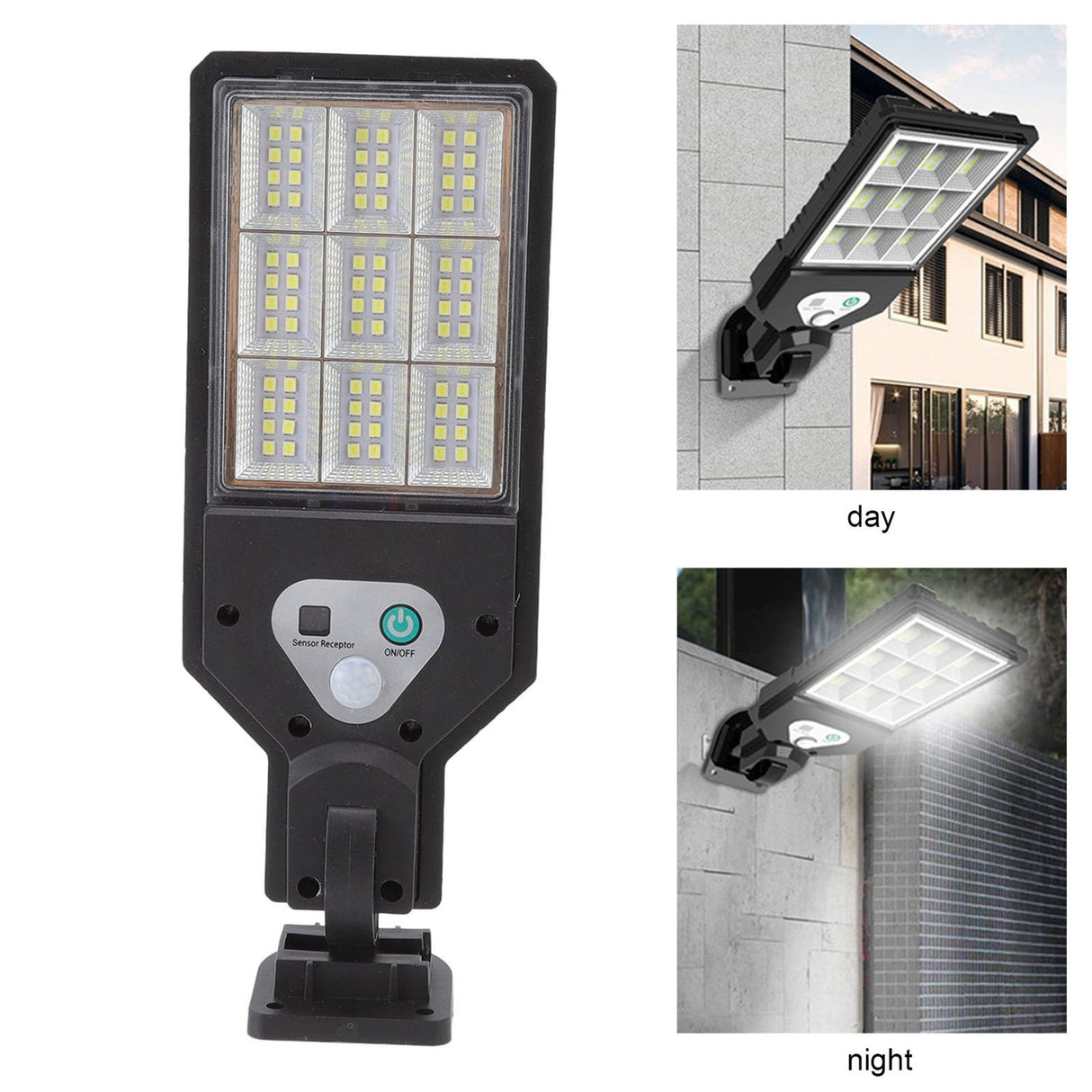 Solar Wall Light IP65 Waterproof 72LED Motion Sensor Wall Lamp for Porch Garden Deck Fence Patio Parking Lot