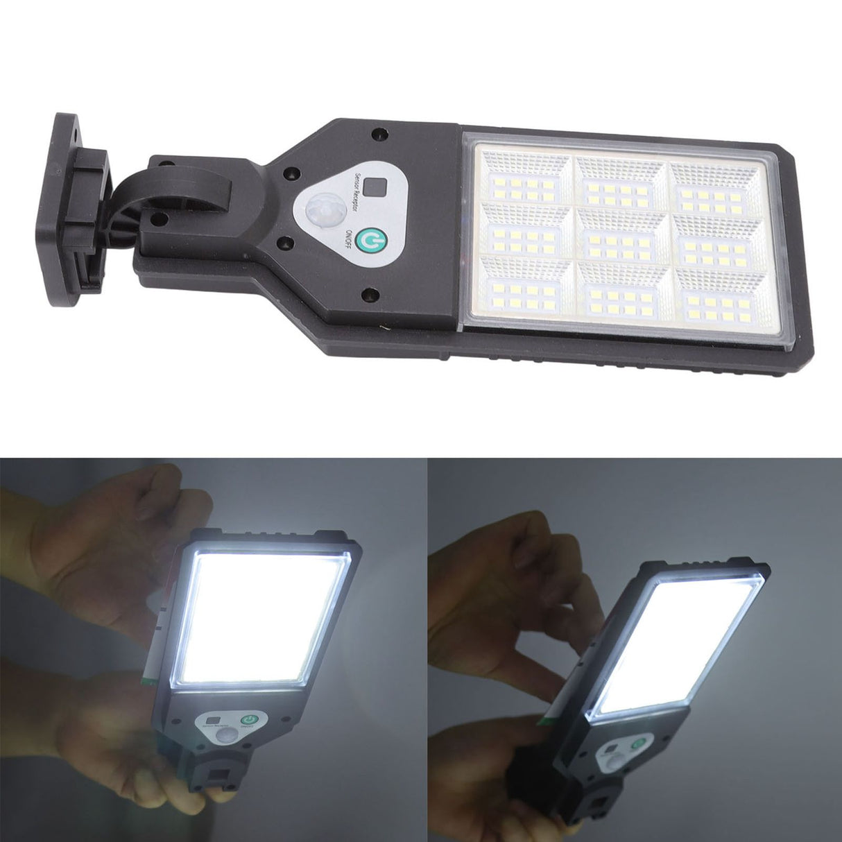 Solar Wall Light IP65 Waterproof 72LED Motion Sensor Wall Lamp for Porch Garden Deck Fence Patio Parking Lot