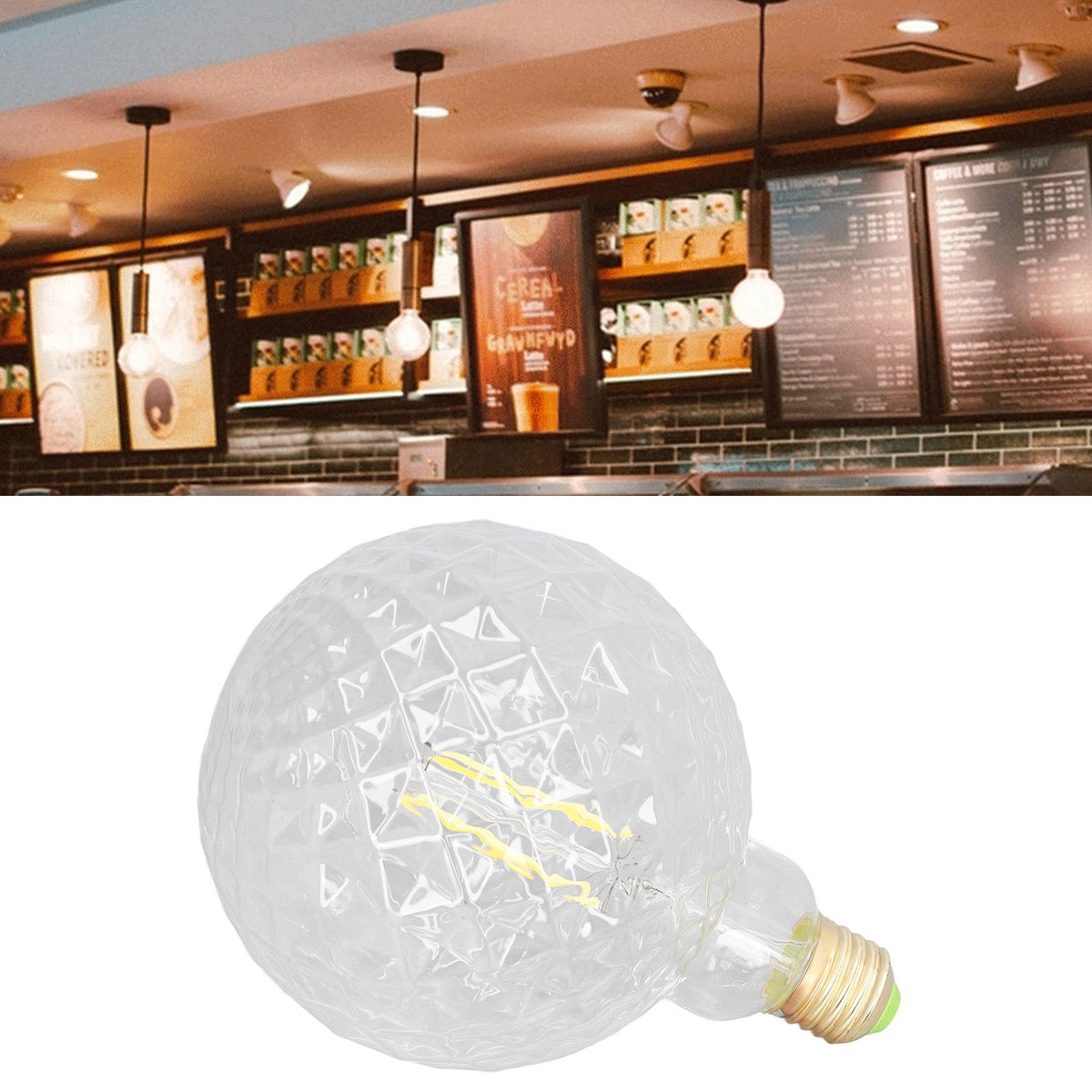 4W Round Light Bulbs Ananas Shape LED Lights Neutral Light 4000K E27 E26 Lampholder Dimmable Antique Light for Shop 220V