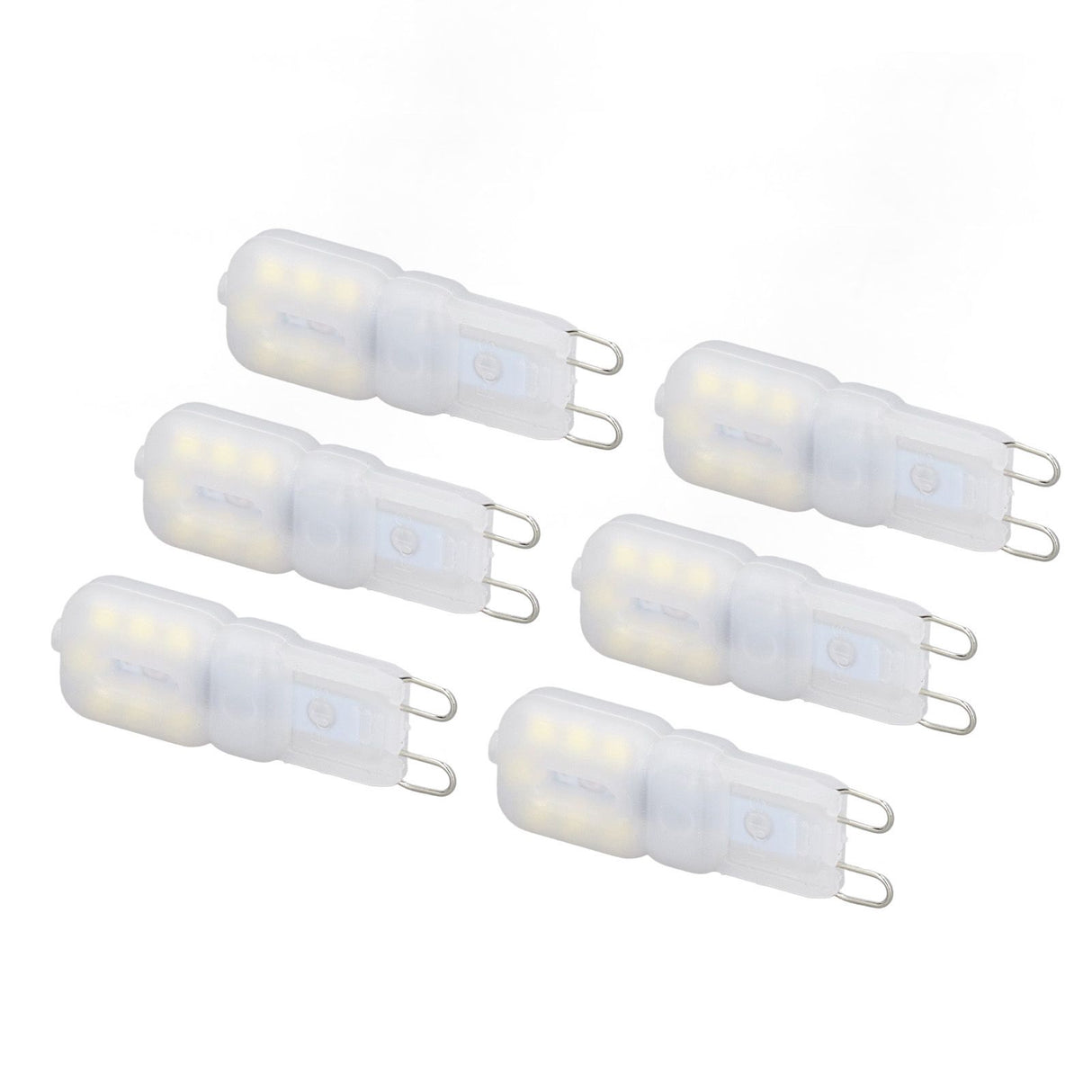 6Pcs G9 LED Light Bulbs Dimmable 3W Energy Saving 360 Degree Light Light Bulb for Ceiling Lamps and Pendant Lamps White Light 110-140V