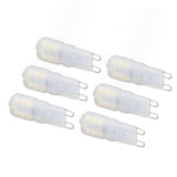 6Pcs G9 LED Light Bulbs Dimmable 3W Energy Saving 360 Degree Light Light Bulb for Ceiling Lamps and Pendant Lamps White Light 110-140V