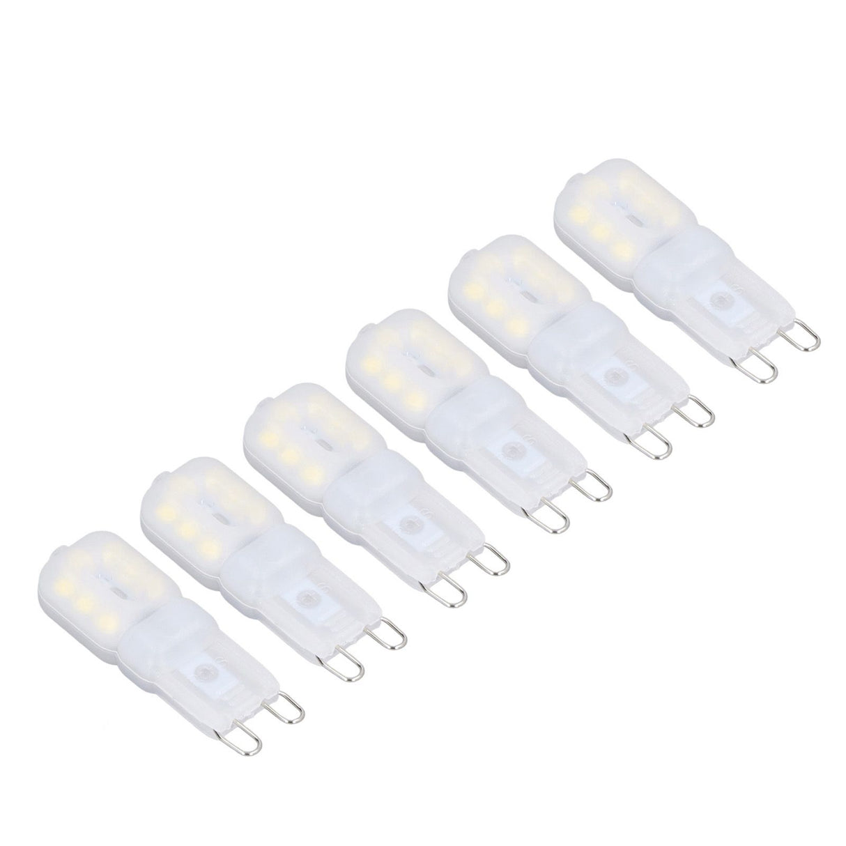 6Pcs G9 LED Light Bulbs Dimmable 3W Energy Saving 360 Degree Light Light Bulb for Ceiling Lamps and Pendant Lamps White Light 110-140V