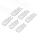6Pcs G9 LED Light Bulbs Dimmable 3W Energy Saving 360 Degree Light Light Bulb for Ceiling Lamps and Pendant Lamps White Light 110-140V - Rear View