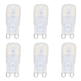 6Pcs G9 LED Light Bulbs Dimmable 3W Energy Saving 360 Degree Light Light Bulb for Ceiling Lamps and Pendant Lamps White Light 110-140V