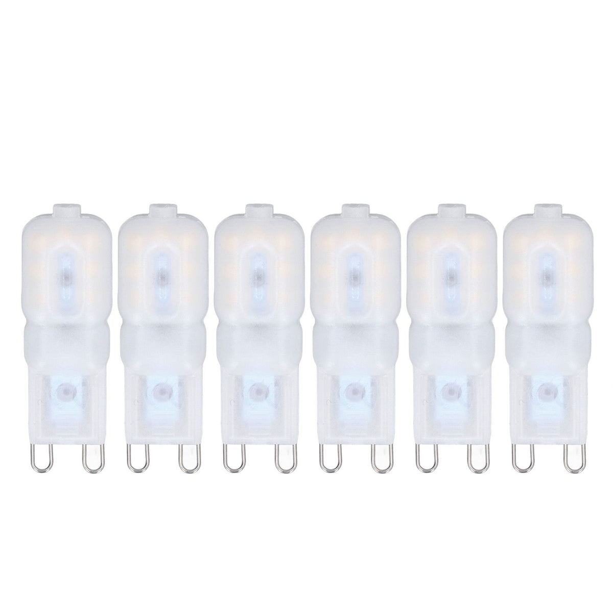 6Pcs G9 LED Light Bulbs Dimmable 3W Energy Saving 360 Degree Light Light Bulb for Ceiling Lamps and Pendant Lamps Natural White 110-140V