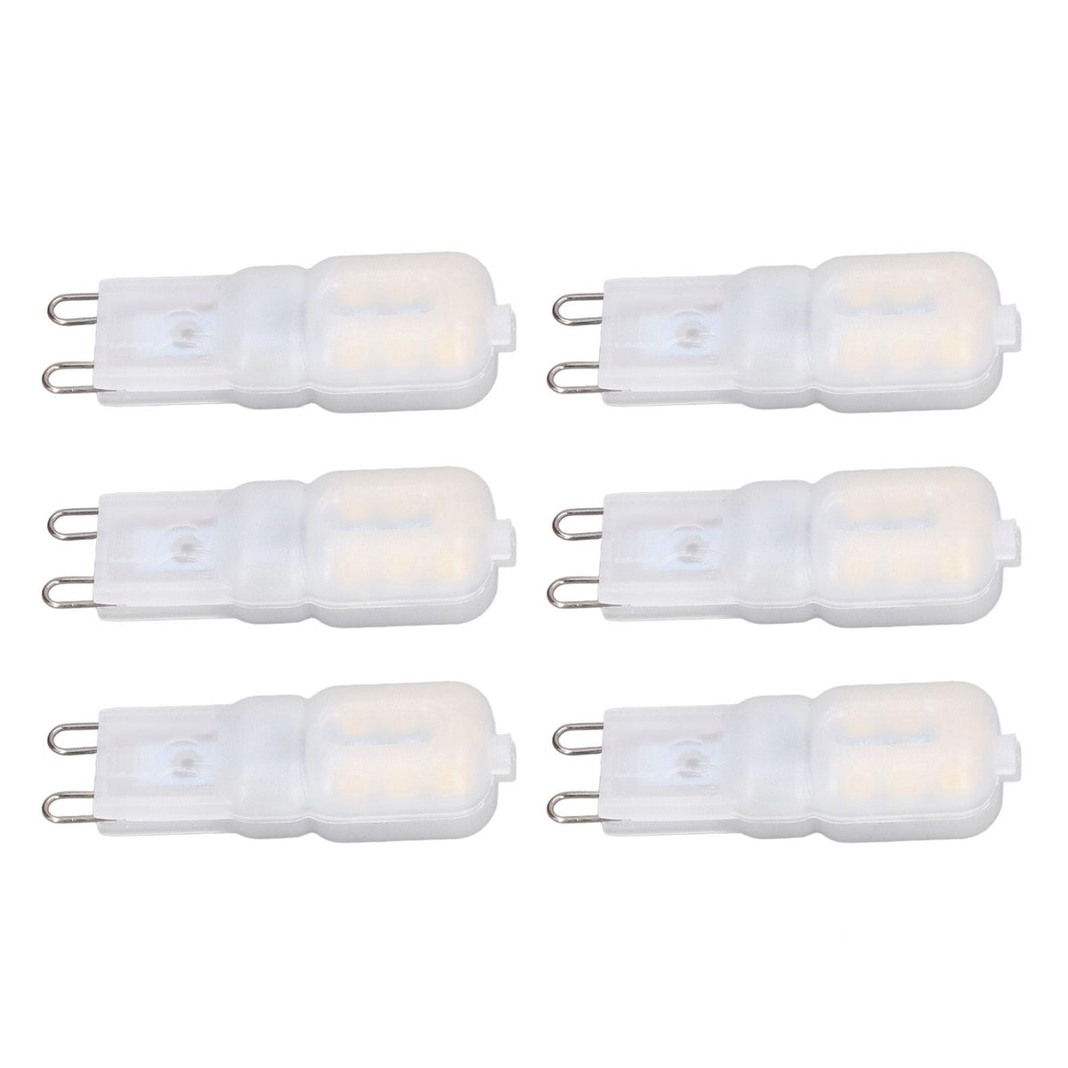 6Pcs G9 LED Light Bulbs Dimmable 3W Energy Saving 360 Degree Light Light Bulb for Ceiling Lamps and Pendant Lamps Natural White 110-140V