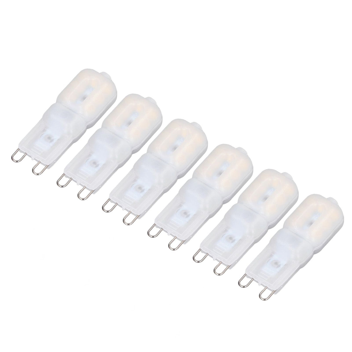 6Pcs G9 LED Light Bulbs Dimmable 3W Energy Saving 360 Degree Light Light Bulb for Ceiling Lamps and Pendant Lamps Natural White 110-140V
