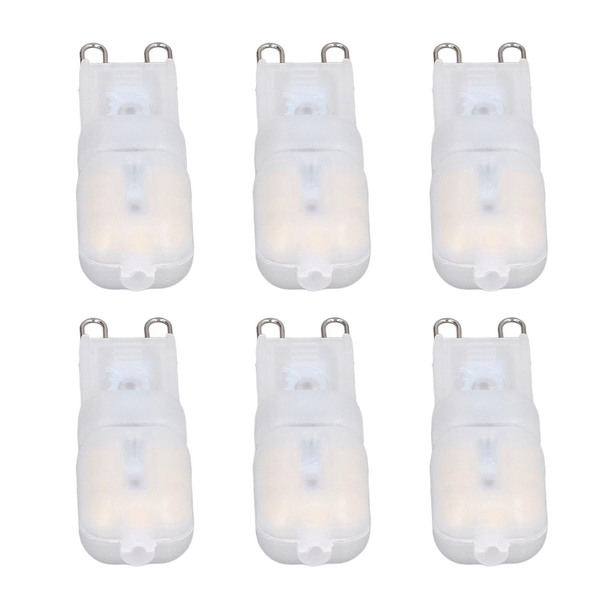 6Pcs G9 LED Light Bulbs Dimmable 3W Energy Saving 360 Degree Light Light Bulb for Ceiling Lamps and Pendant Lamps Natural White 110-140V