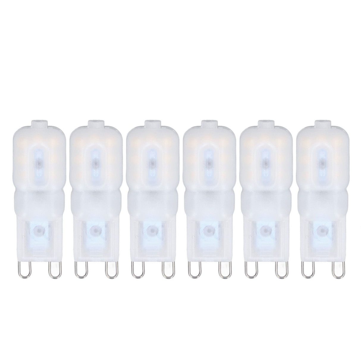 6Pcs G9 LED Light Bulbs Dimmable 3W Energy Saving 360 Degree Light Light Bulb for Ceiling Lamps and Pendant Lamps Natural White 220-240V