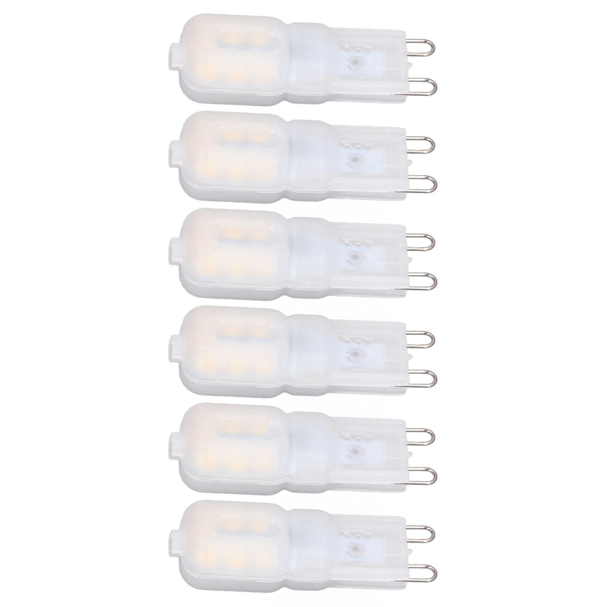 6Pcs G9 LED Light Bulbs Dimmable 3W Energy Saving 360 Degree Light Light Bulb for Ceiling Lamps and Pendant Lamps Natural White 220-240V