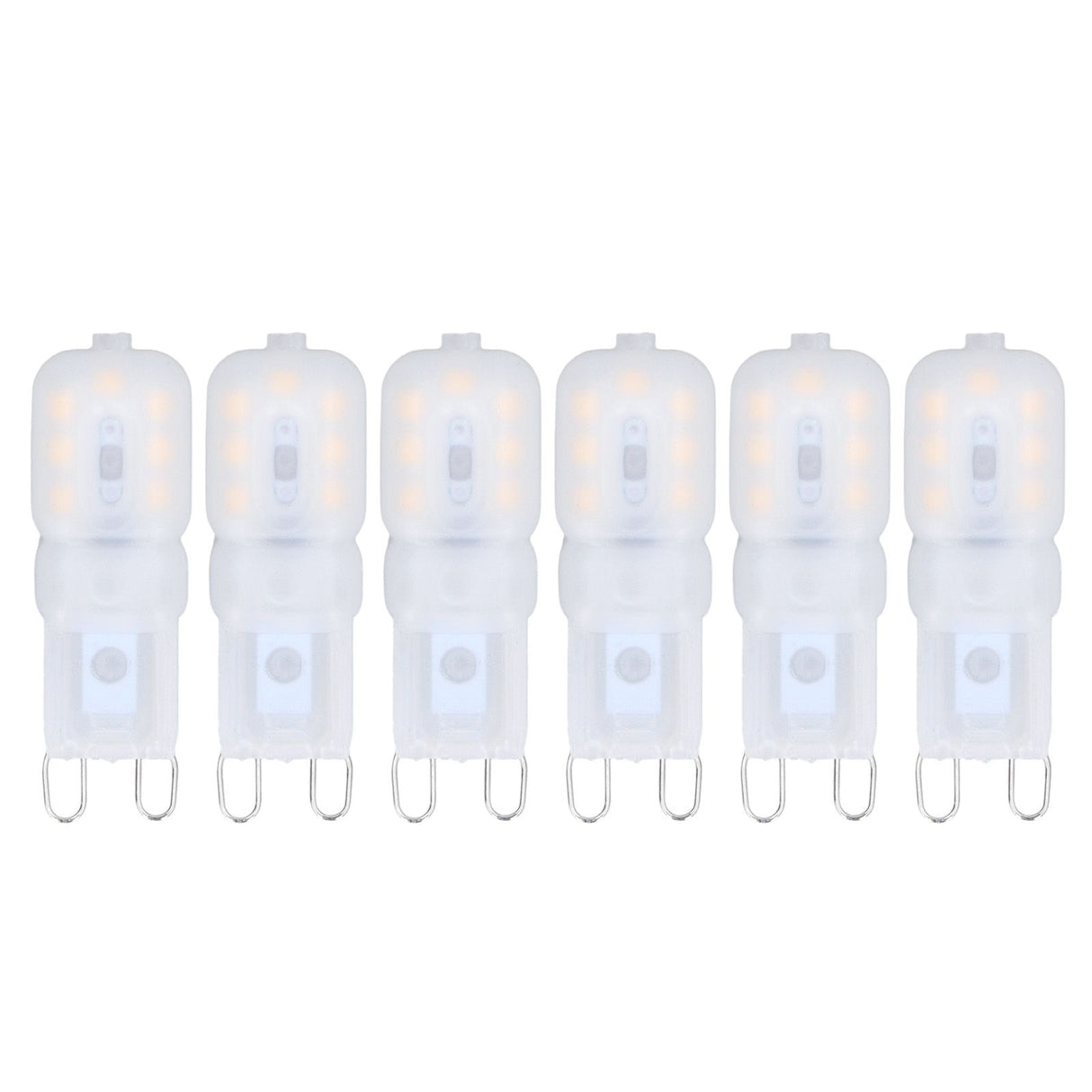 6Pcs G9 LED Light Bulbs Dimmable 3W Energy Saving 360 Degree Light Light Bulb for Ceiling Lamps and Pendant Lamps Warm White 110-140V