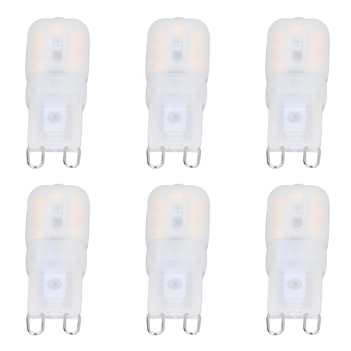 6Pcs G9 LED Light Bulbs Dimmable 3W Energy Saving 360 Degree Light Light Bulb for Ceiling Lamps and Pendant Lamps Warm White 110-140V