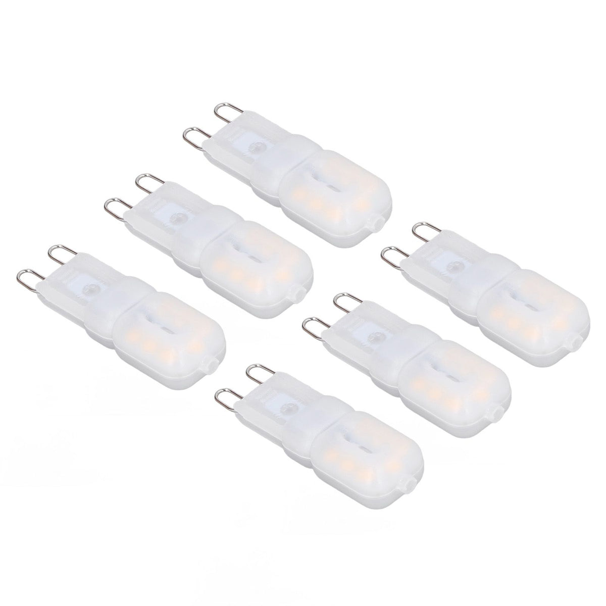 6Pcs G9 LED Light Bulbs Dimmable 3W Energy Saving 360 Degree Light Light Bulb for Ceiling Lamps and Pendant Lamps Warm White 110-140V