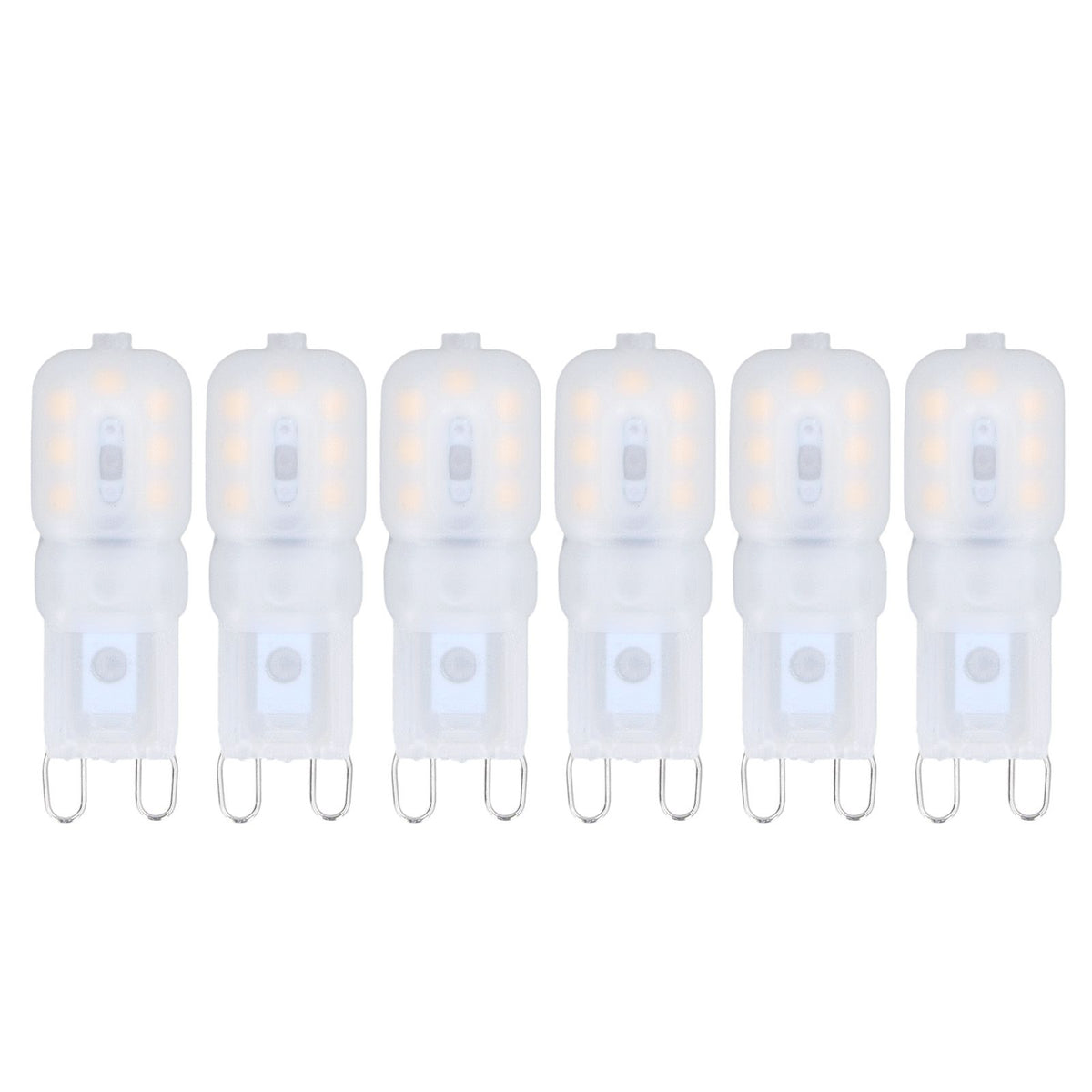 6Pcs G9 LED Light Bulbs Dimmable 3W Energy Saving 360 Degree Light Light Bulb for Ceiling Lamps and Pendant Lamps Warm White 220-240V