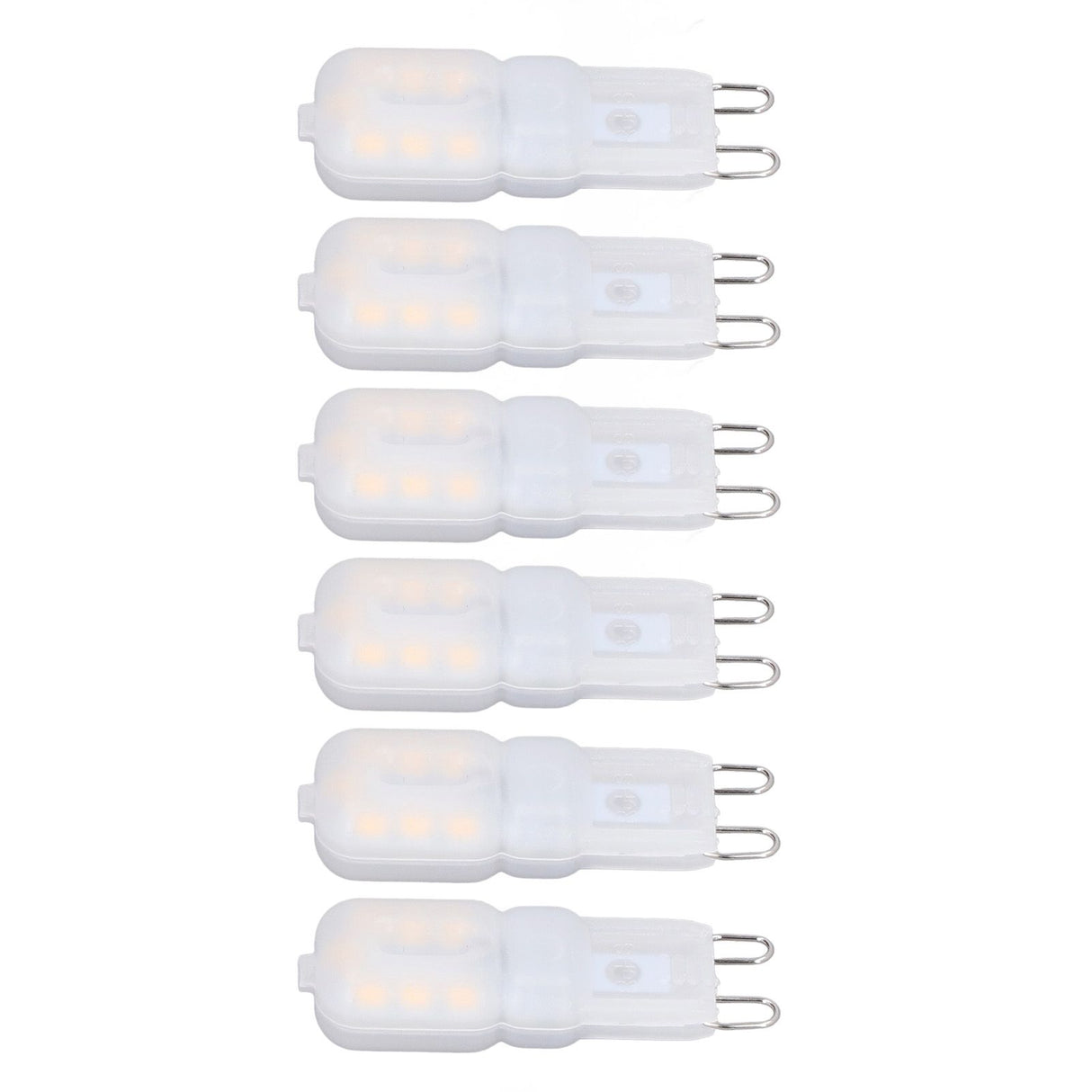 6Pcs G9 LED Light Bulbs Dimmable 3W Energy Saving 360 Degree Light Light Bulb for Ceiling Lamps and Pendant Lamps Warm White 220-240V