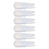 6Pcs G9 LED Light Bulbs Dimmable 3W Energy Saving 360 Degree Light Light Bulb for Ceiling Lamps and Pendant Lamps Warm White 220-240V - Side View