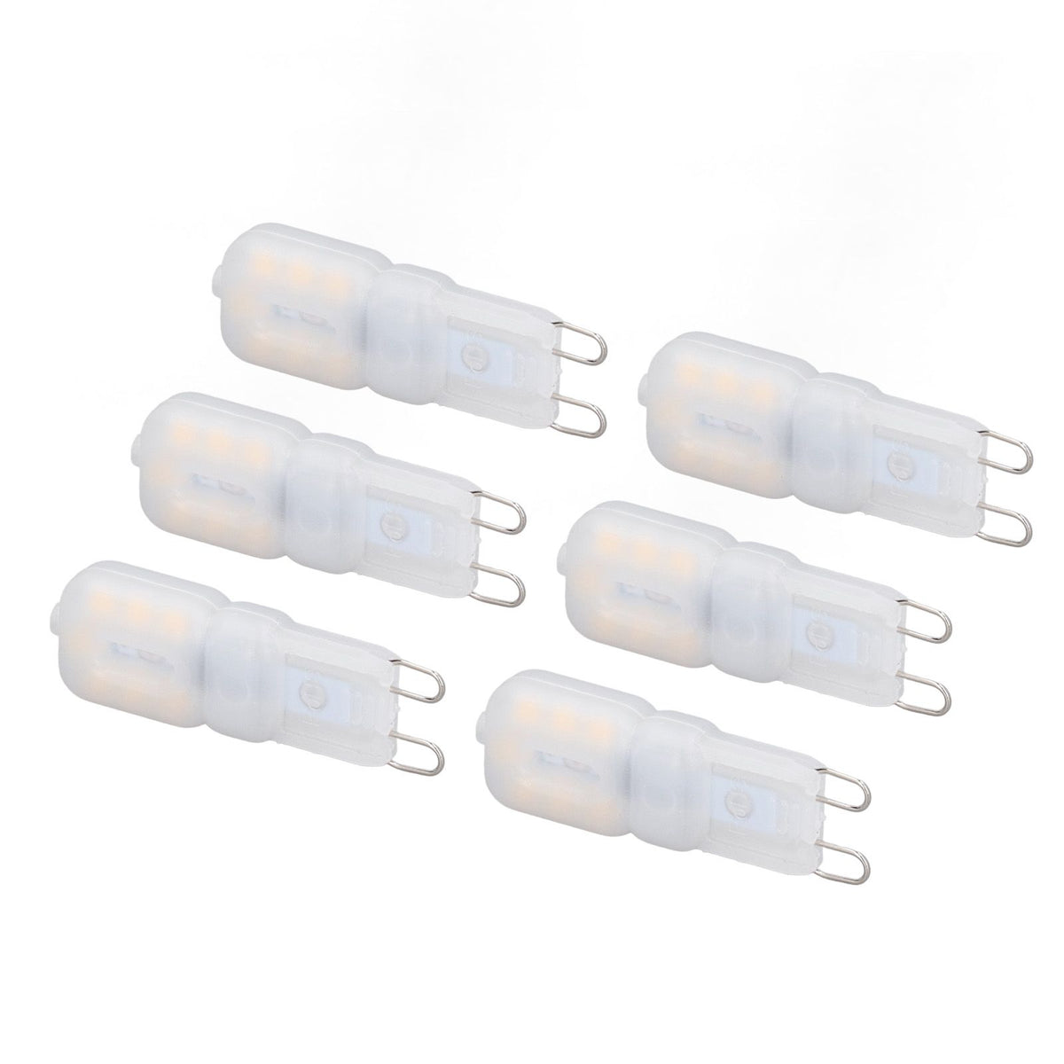 6Pcs G9 LED Light Bulbs Dimmable 3W Energy Saving 360 Degree Light Light Bulb for Ceiling Lamps and Pendant Lamps Warm White 220-240V