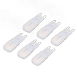 6Pcs G9 LED Light Bulbs Dimmable 3W Energy Saving 360 Degree Light Light Bulb for Ceiling Lamps and Pendant Lamps Warm White 220-240V