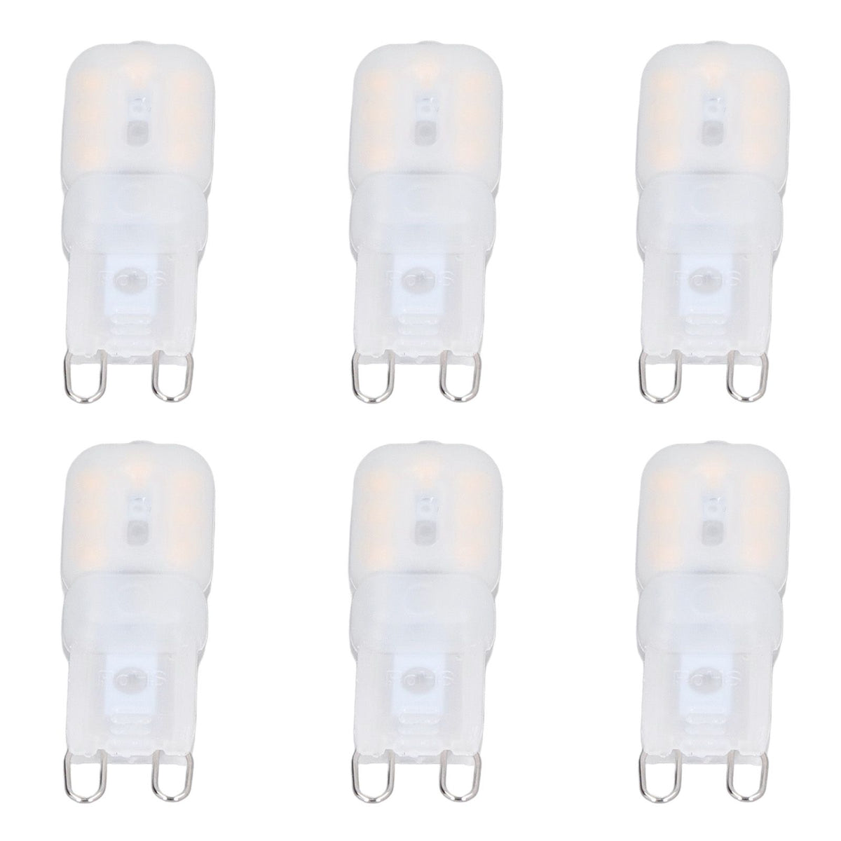 6Pcs G9 LED Light Bulbs Dimmable 3W Energy Saving 360 Degree Light Light Bulb for Ceiling Lamps and Pendant Lamps Warm White 220-240V