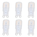 6Pcs G9 LED Light Bulbs Dimmable 3W Energy Saving 360 Degree Light Light Bulb for Ceiling Lamps and Pendant Lamps Warm White 220-240V