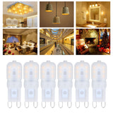 6Pcs G9 LED Light Bulbs Dimmable 3W Energy Saving 360 Degree Light Light Bulb for Ceiling Lamps and Pendant Lamps Warm White 220-240V