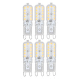 6pcs G9 LED Bulb 5W Transparent Cover 22LED Dimmable G9 Light Bulb for Ceiling Light Wall Light Table Light White Light 110-140V