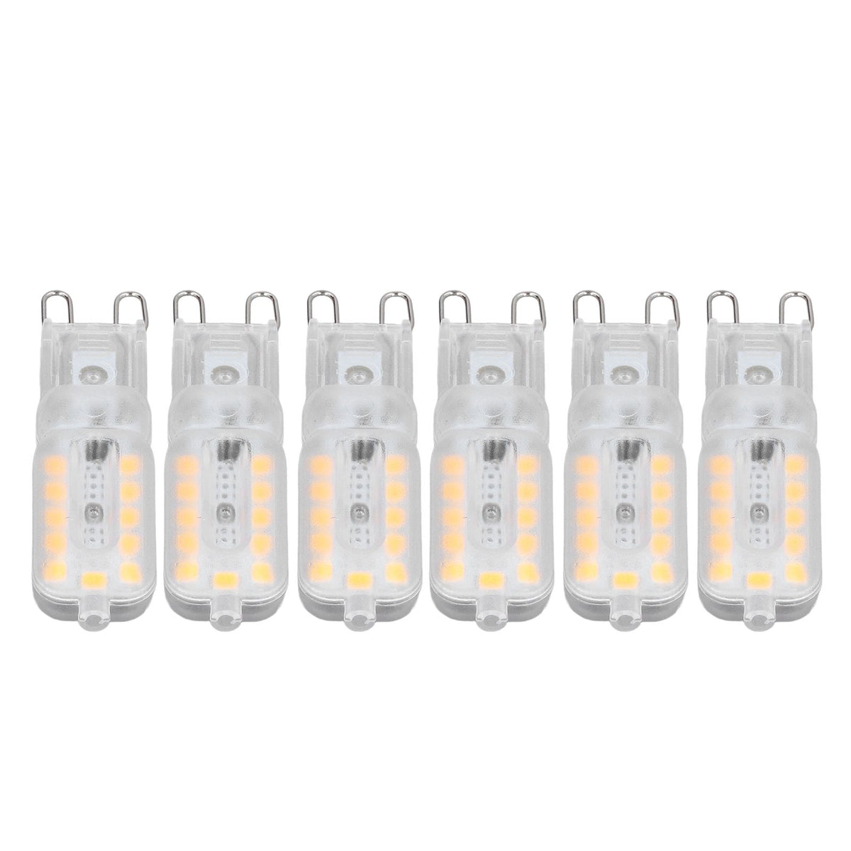 6pcs G9 LED Bulb 5W Transparent Cover 22LED Dimmable G9 Light Bulb for Ceiling Light Wall Light Table Light White Light 110-140V