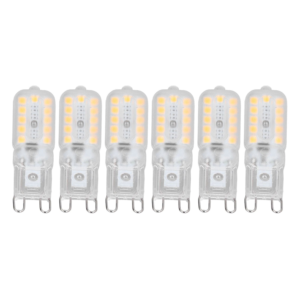 6pcs G9 LED Bulb 5W Transparent Cover 22LED Dimmable G9 Light Bulb for Ceiling Light Wall Light Table Light White Light 110-140V