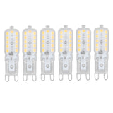 6pcs G9 LED Bulb 5W Transparent Cover 22LED Dimmable G9 Light Bulb for Ceiling Light Wall Light Table Light Natural White 220-240V