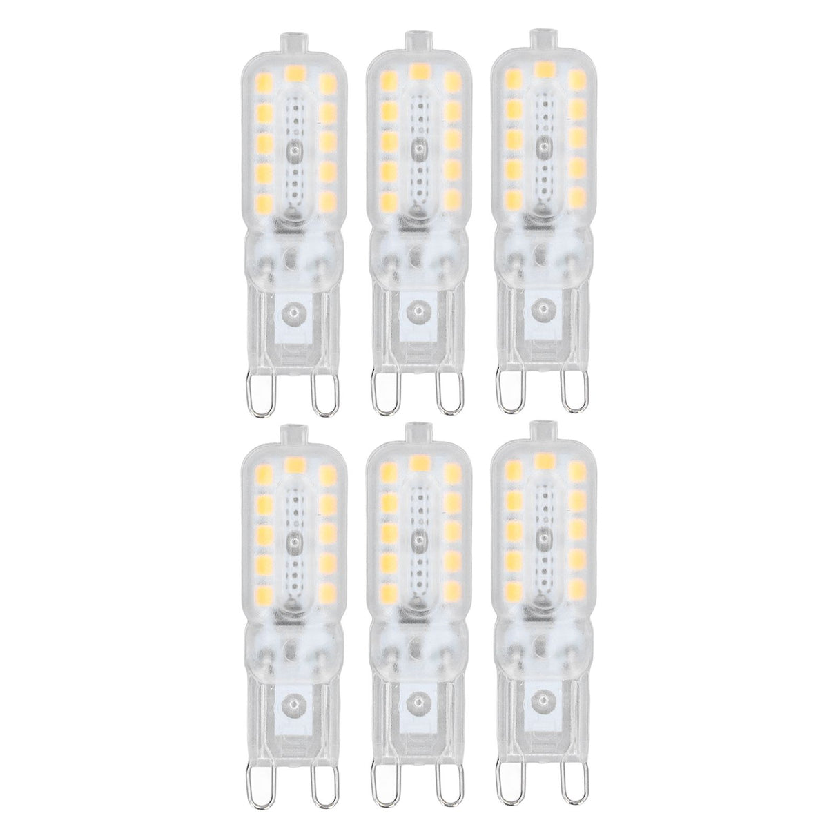 6pcs G9 LED Bulb 5W Transparent Cover 22LED Dimmable G9 Light Bulb for Ceiling Light Wall Light Table Light Natural White 220-240V