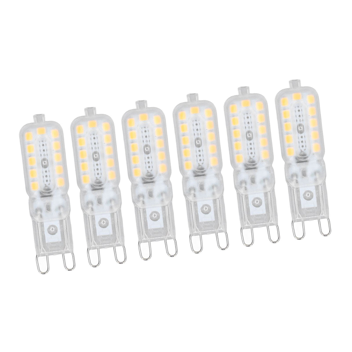 6pcs G9 LED Bulb 5W Transparent Cover 22LED Dimmable G9 Light Bulb for Ceiling Light Wall Light Table Light Natural White 220-240V