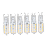 6pcs G9 LED Bulb 5W Transparent Cover 22LED Dimmable G9 Light Bulb for Ceiling Light Wall Light Table Light Natural White 220-240V