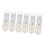 6pcs G9 LED Bulb 5W Transparent Cover 22LED Dimmable G9 Light Bulb for Ceiling Light Wall Light Table Light Natural White 220-240V - Rear View
