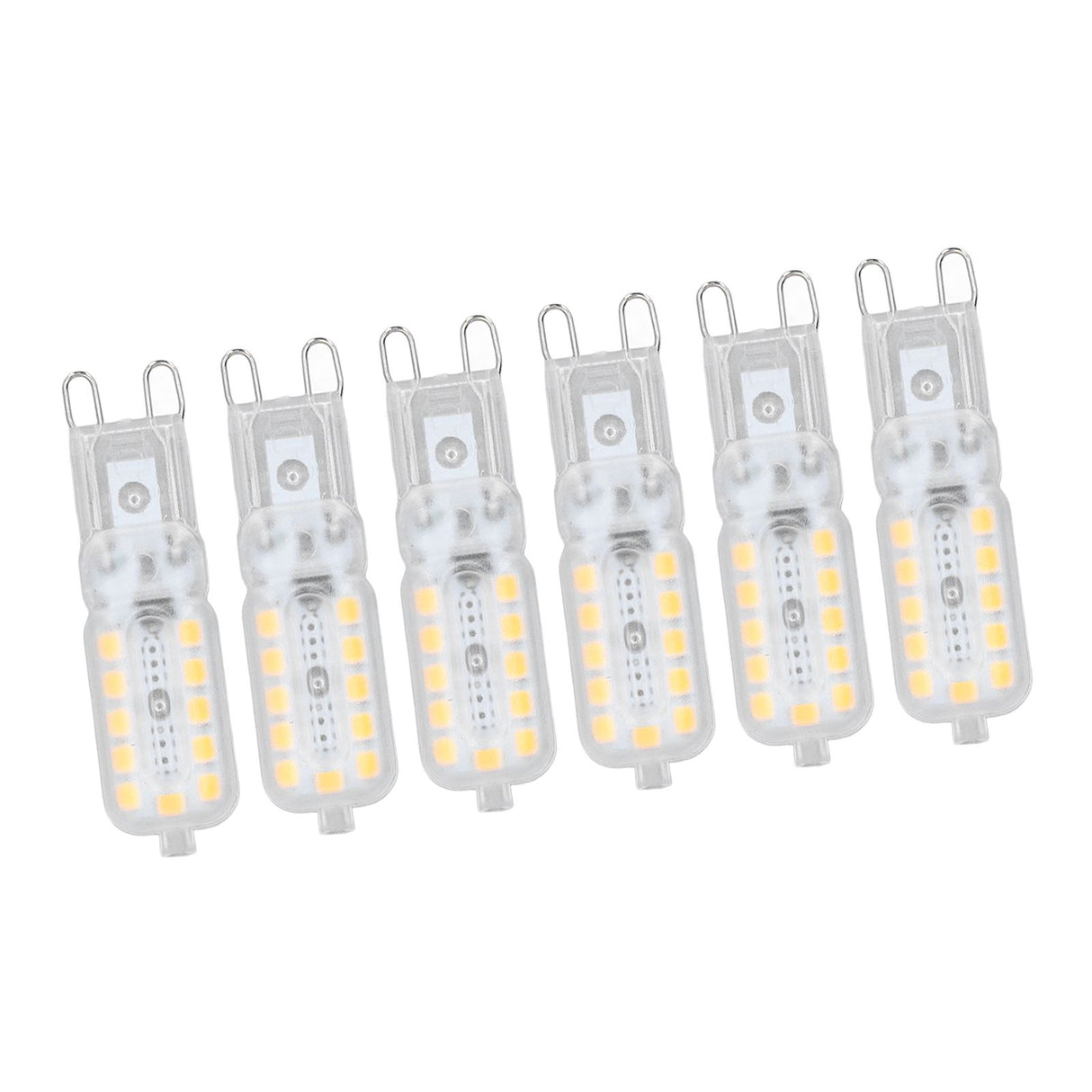 6pcs G9 LED Bulb 5W Transparent Cover 22LED Dimmable G9 Light Bulb for Ceiling Light Wall Light Table Light Natural White 220-240V