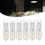 6pcs G9 LED Bulb 5W Transparent Cover 22LED Dimmable G9 Light Bulb for Ceiling Light Wall Light Table Light Natural White 220-240V - Extra Image
