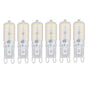 6pcs G9 LED Bulb 5W Transparent Cover 22LED Dimmable G9 Light Bulb for Ceiling Light Wall Light Table Light Warm White 110-140V