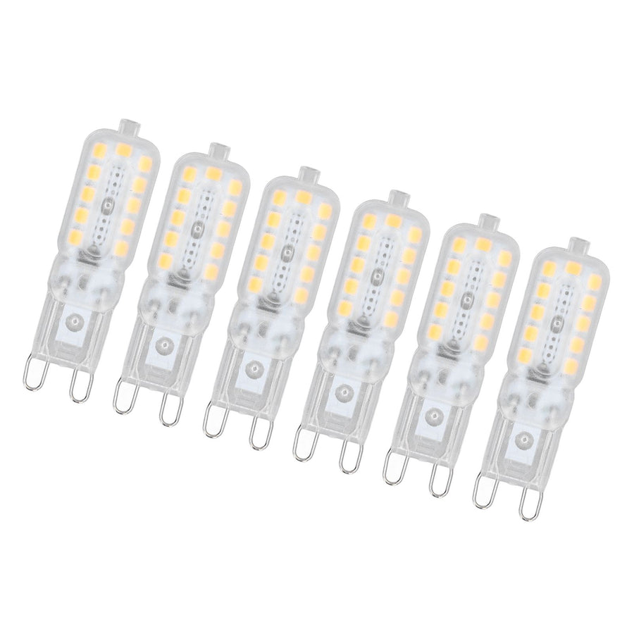 6pcs G9 LED Bulb 5W Transparent Cover 22LED Dimmable G9 Light Bulb for Ceiling Light Wall Light Table Light Warm White 110-140V
