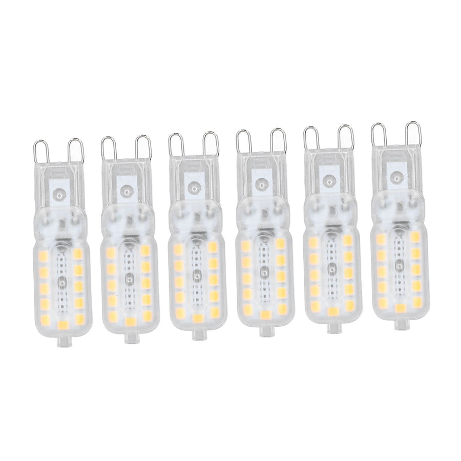 6pcs G9 LED Bulb 5W Transparent Cover 22LED Dimmable G9 Light Bulb for Ceiling Light Wall Light Table Light Warm White 110-140V