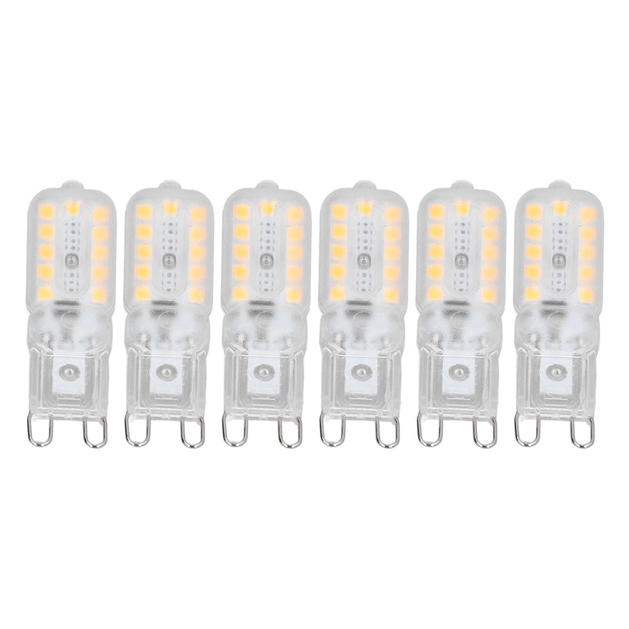 6pcs G9 LED Bulb 5W Transparent Cover 22LED Dimmable G9 Light Bulb for Ceiling Light Wall Light Table Light Warm White 110-140V