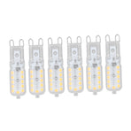 6pcs G9 LED Bulb 5W Transparent Cover 22LED Dimmable G9 Light Bulb for Ceiling Light Wall Light Table Light Warm White 220-240V