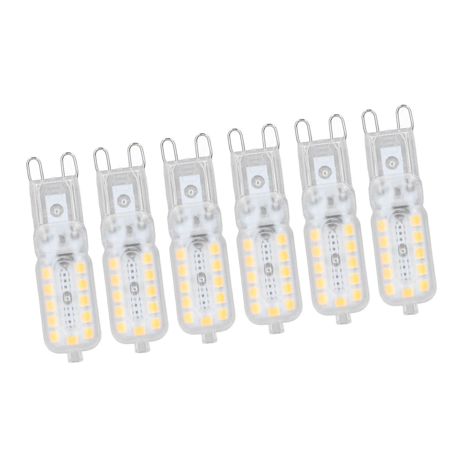 6pcs G9 LED Bulb 5W Transparent Cover 22LED Dimmable G9 Light Bulb for Ceiling Light Wall Light Table Light Warm White 220-240V