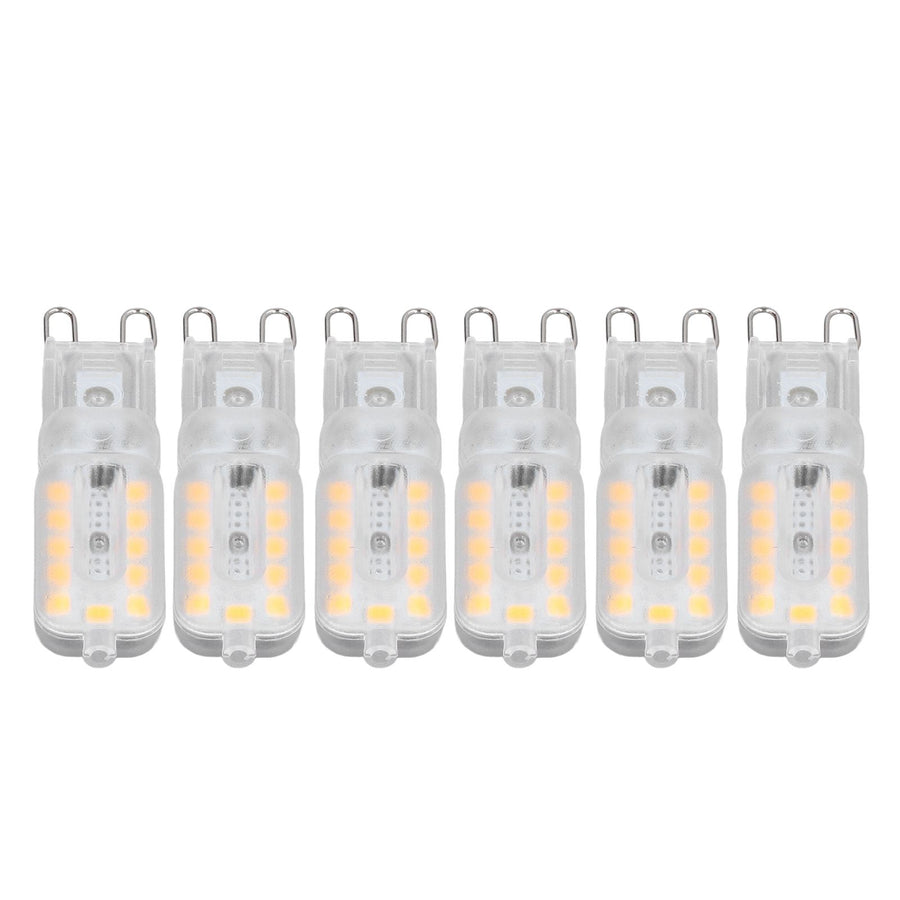 6pcs G9 LED Bulb 5W Transparent Cover 22LED Dimmable G9 Light Bulb for Ceiling Light Wall Light Table Light Warm White 220-240V