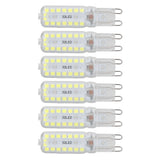 6pcs G9 LED Bulbs 7W Dimmable 360° Illumination Replacement Light Bulb for Wall Desk Cabinet Lamp White Light 220-240V - Front View