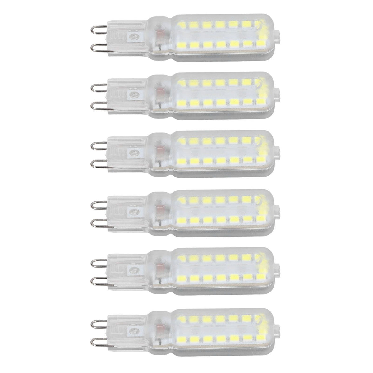 6pcs G9 LED Bulbs 7W Dimmable 360° Illumination Replacement Light Bulb for Wall Desk Cabinet Lamp White Light 220-240V