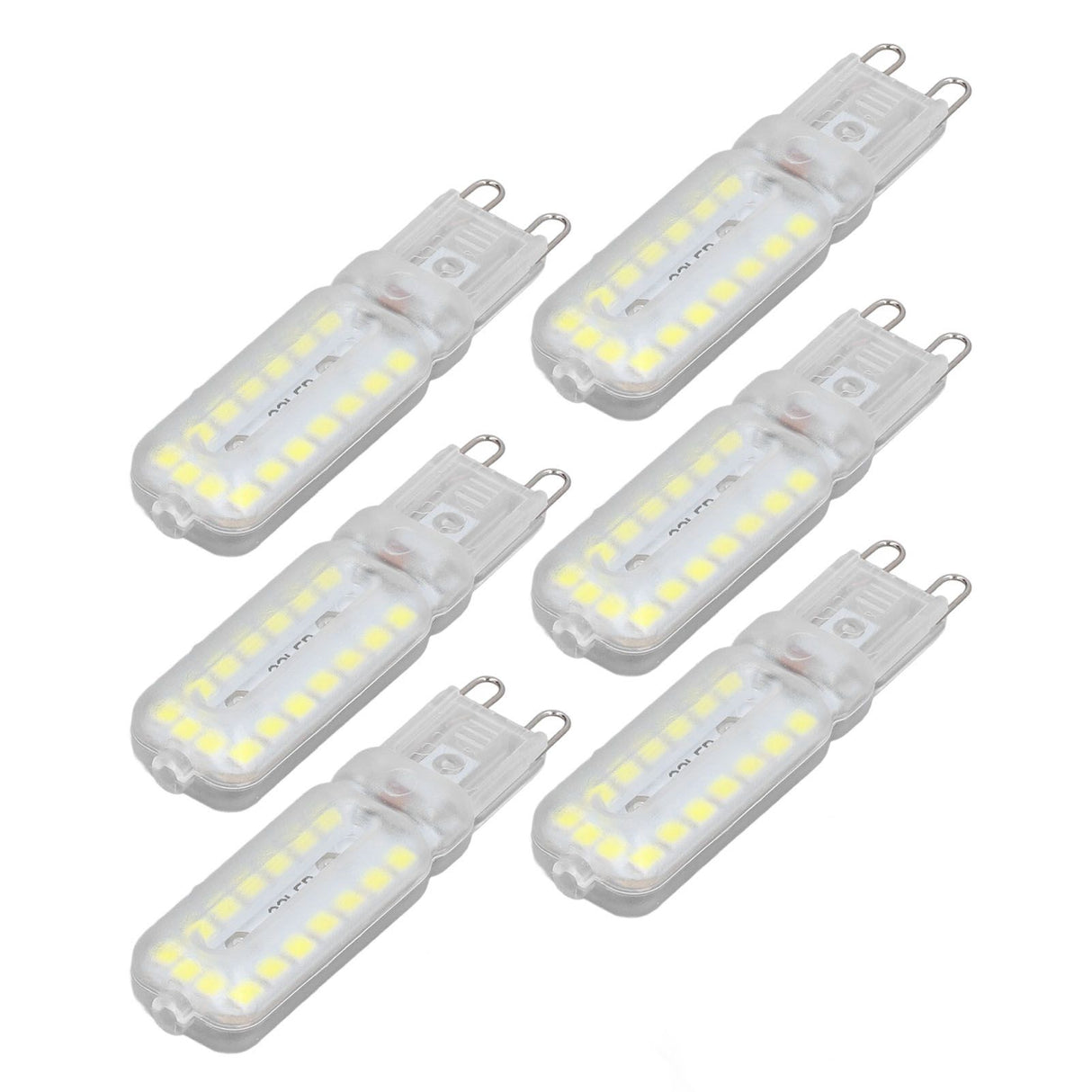 6pcs G9 LED Bulbs 7W Dimmable 360° Illumination Replacement Light Bulb for Wall Desk Cabinet Lamp White Light 220-240V