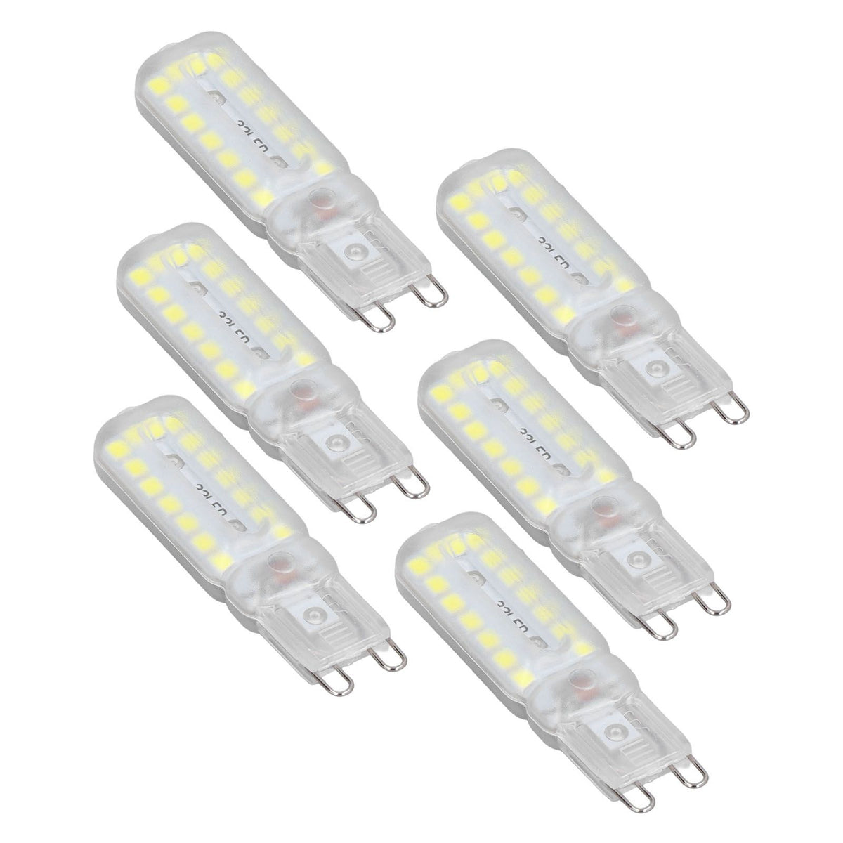6pcs G9 LED Bulbs 7W Dimmable 360° Illumination Replacement Light Bulb for Wall Desk Cabinet Lamp White Light 220-240V