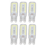 6pcs G9 LED Bulbs 7W Dimmable 360° Illumination Replacement Light Bulb for Wall Desk Cabinet Lamp White Light 220-240V