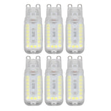 6pcs G9 LED Bulbs 7W Dimmable 360° Illumination Replacement Light Bulb for Wall Desk Cabinet Lamp White Light 220-240V