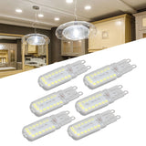 6pcs G9 LED Bulbs 7W Dimmable 360° Illumination Replacement Light Bulb for Wall Desk Cabinet Lamp White Light 220-240V